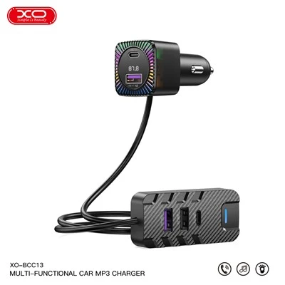 XO BCC13 Carger Car 5v3.1v le solas comhthimpeallach